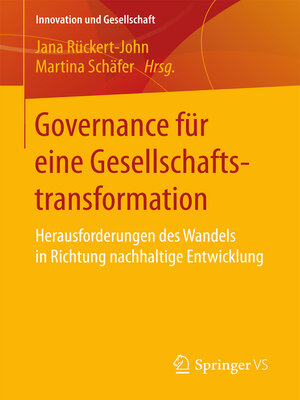 cover image of Governance für eine Gesellschaftstransformation